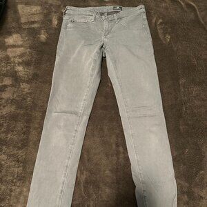 Adriano Goldschmied Grey  Super Skinny Ankle Jeans